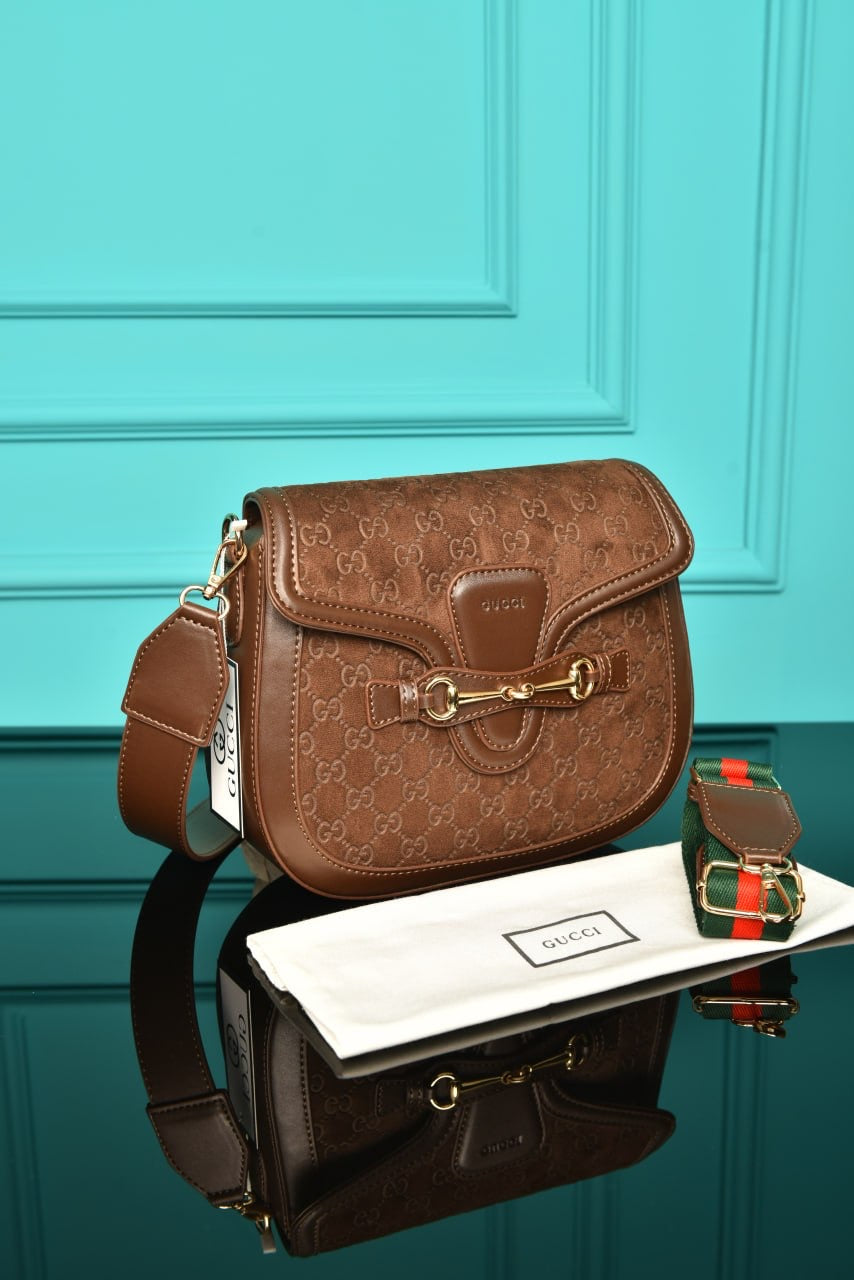 GUCCI - Horsebit Shoulder Bag in Leather (4 Renk)