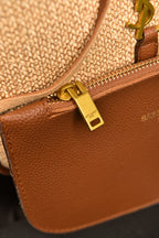 YVES SAINT LAURENT - Le 5 A 7 Small Hobo Bag in Raffia and Leather (5 Renk)