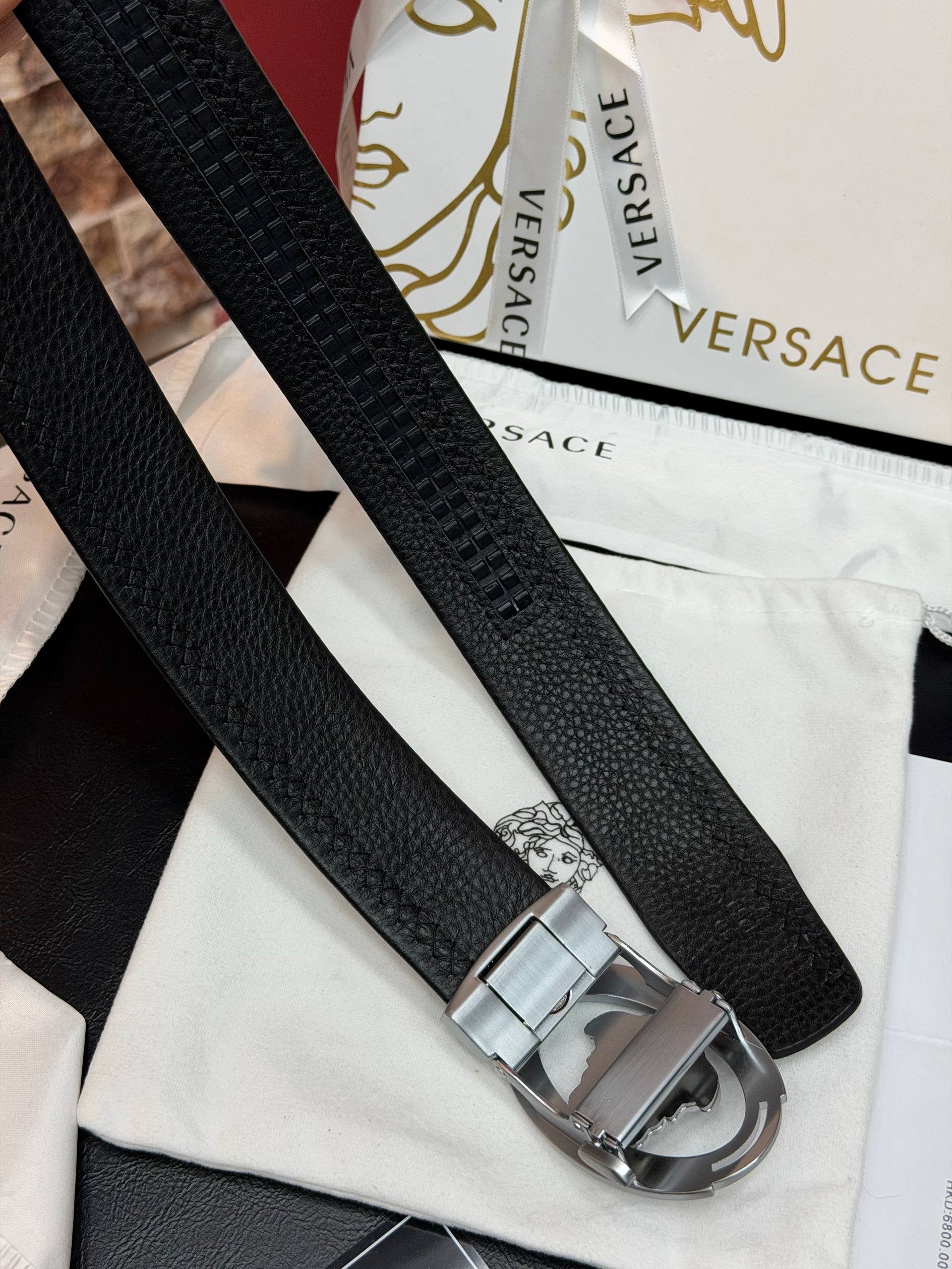 Versace İthal Kemer Silver Aksesuar 3,7 cm