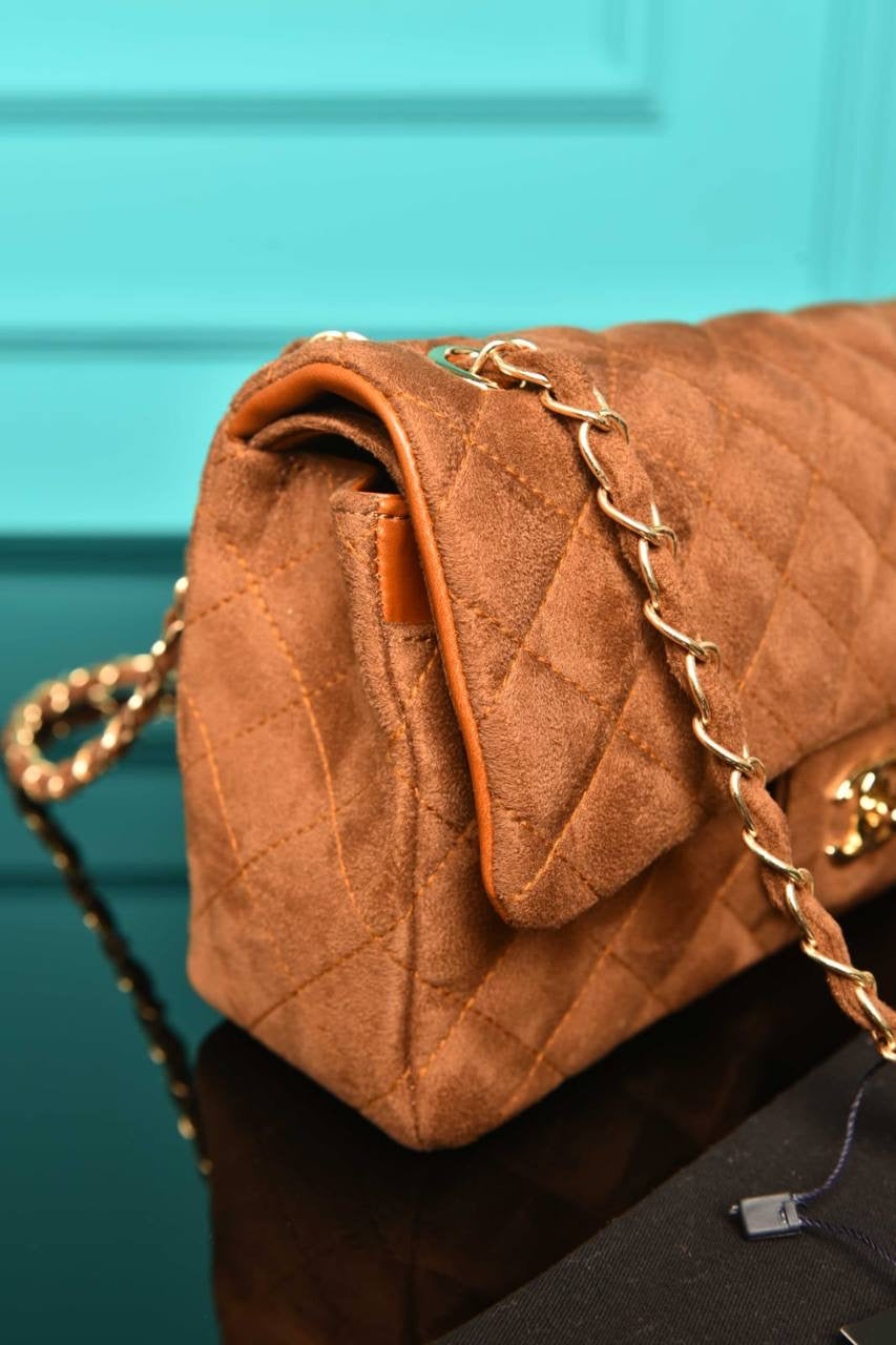 CHANEL - 2.55 Double Flap Bag in Suede (5 Renk)