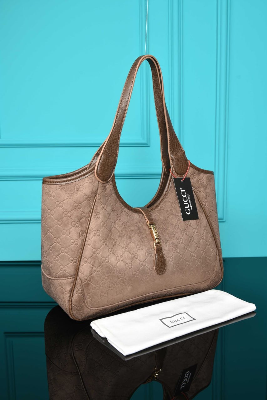 GUCCI - Mercato Small Tote Bag in Suede (5 Renk)