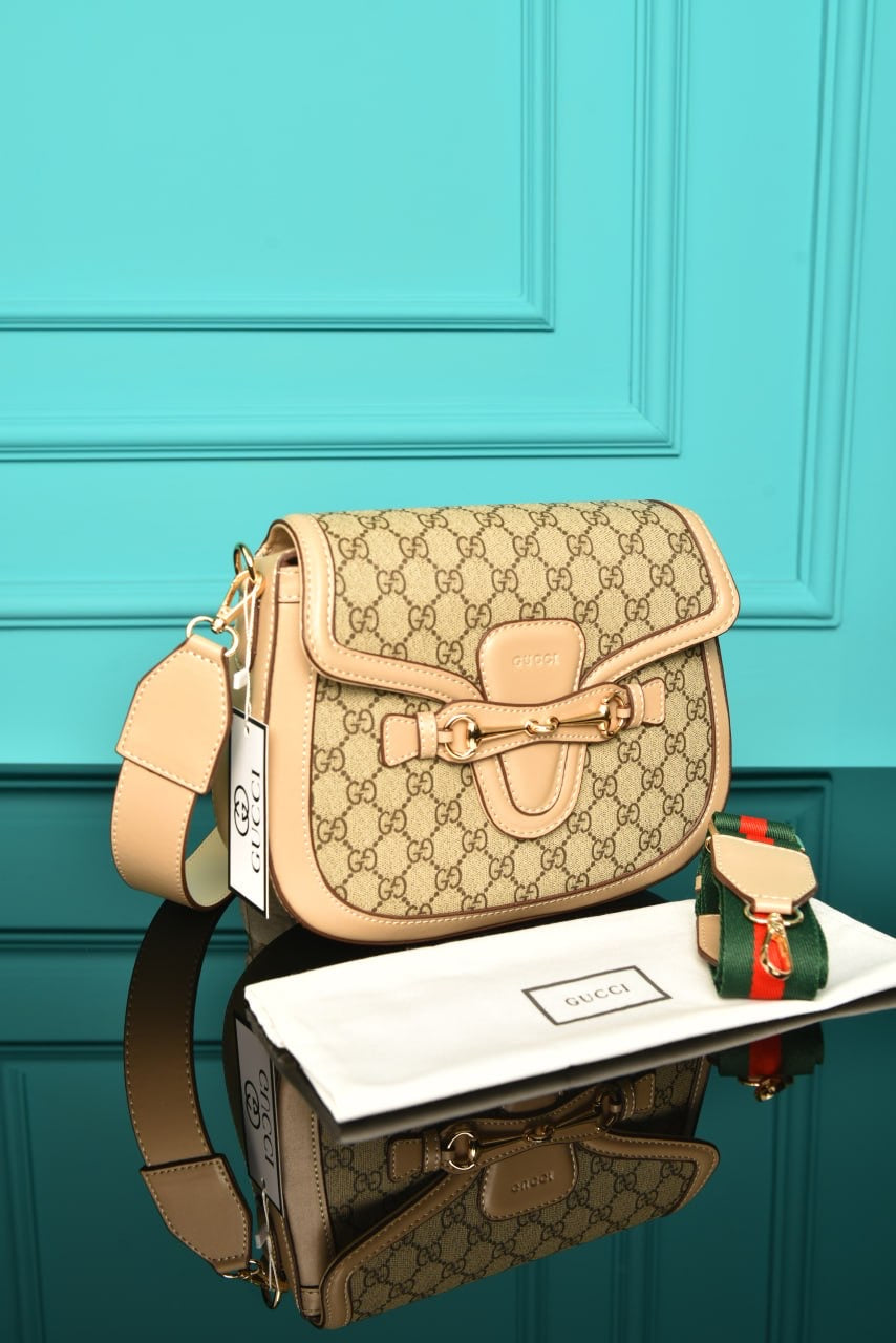 GUCCI - Horsebit Shoulder Bag in Leather (4 Renk)