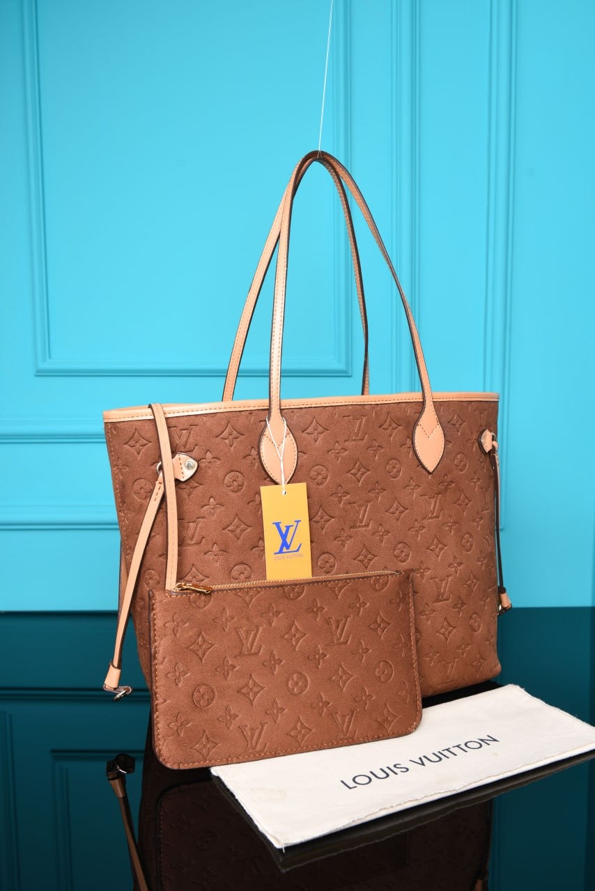 LOUIS VUITTON - Neverfull Empreinte MM in Suede (2 Renk)
