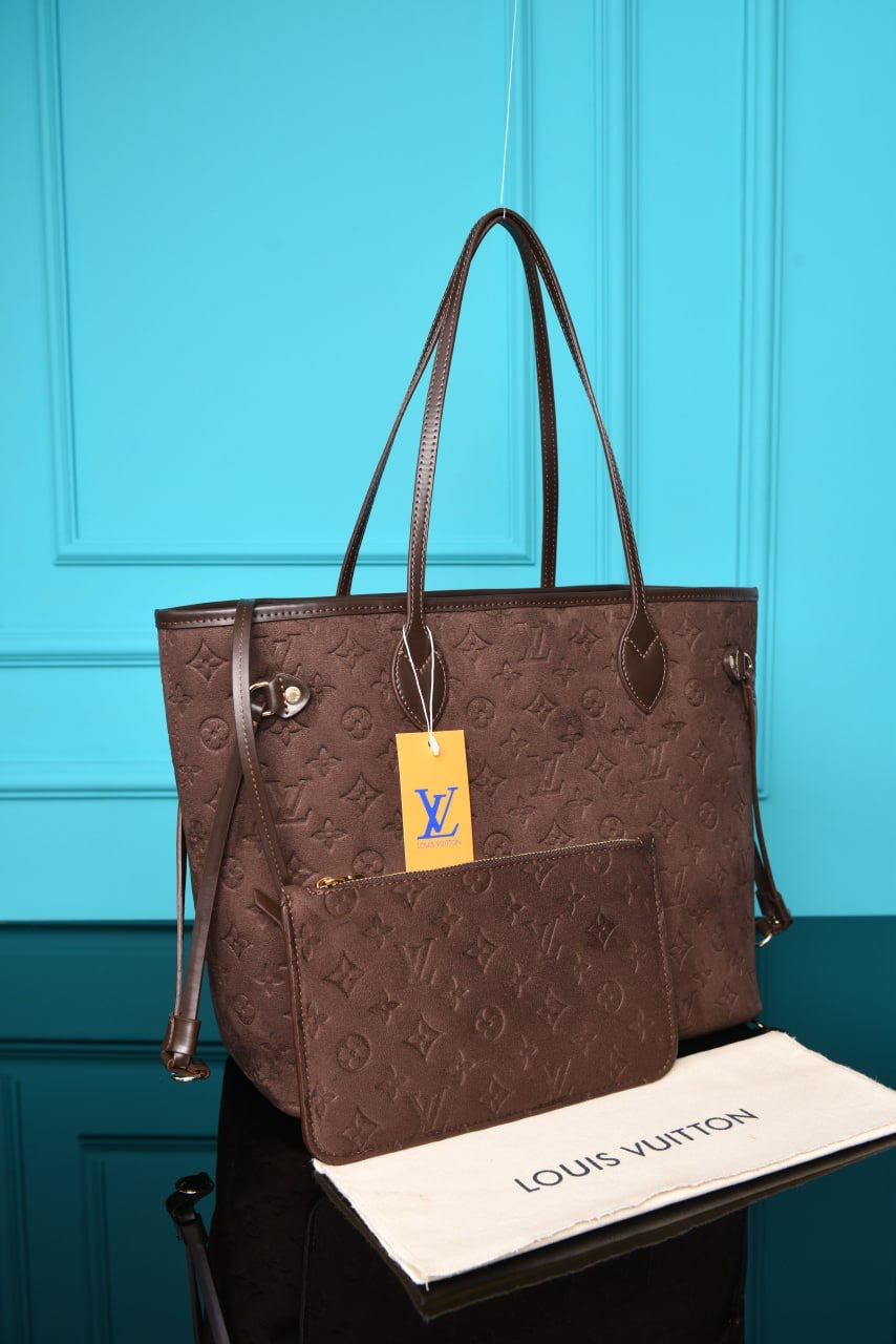 LOUIS VUITTON - Neverfull Empreinte MM in Suede (2 Renk)