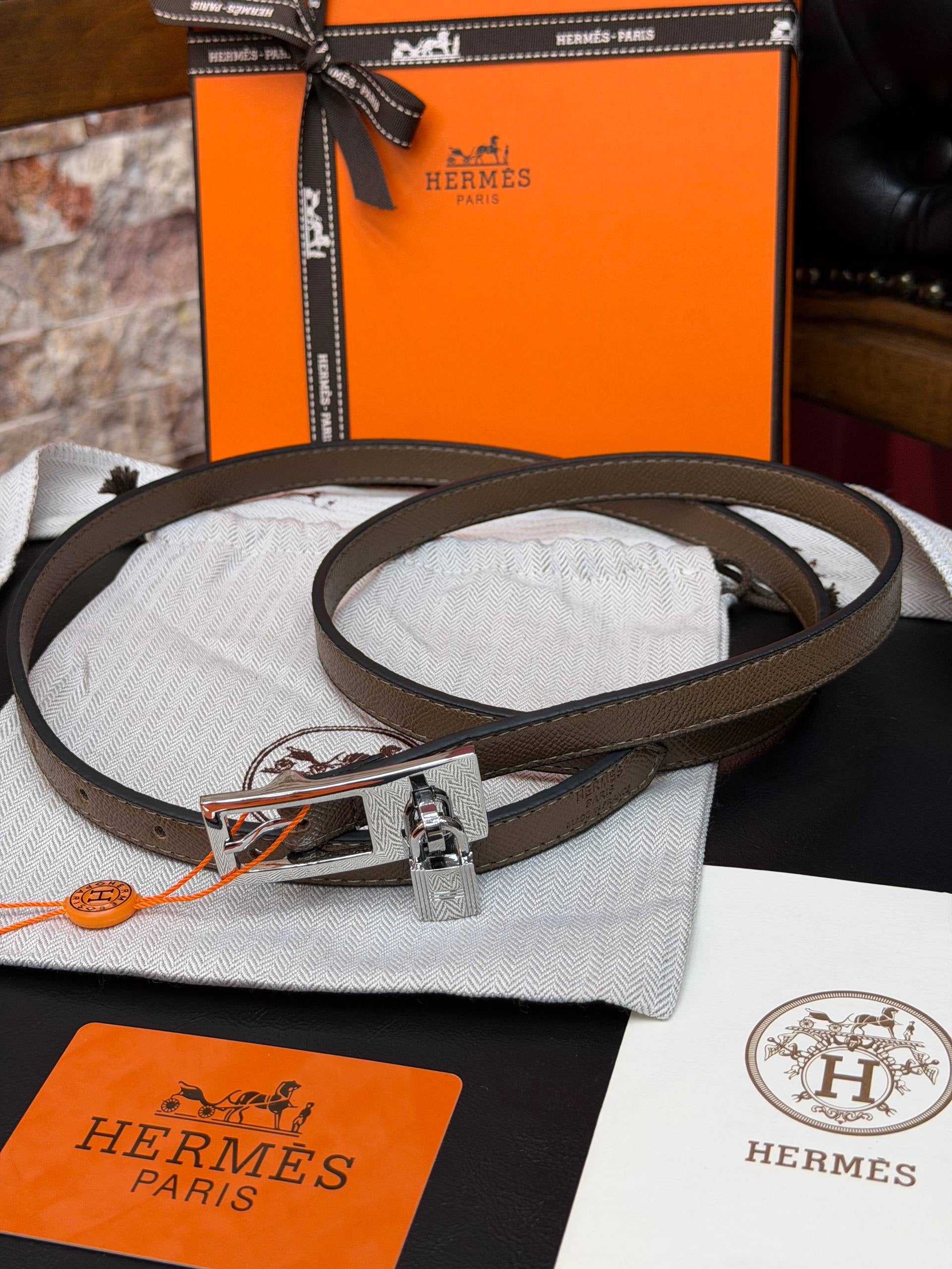 Hermes İthal Kemer Silver Aksesuar 1.7 cm
