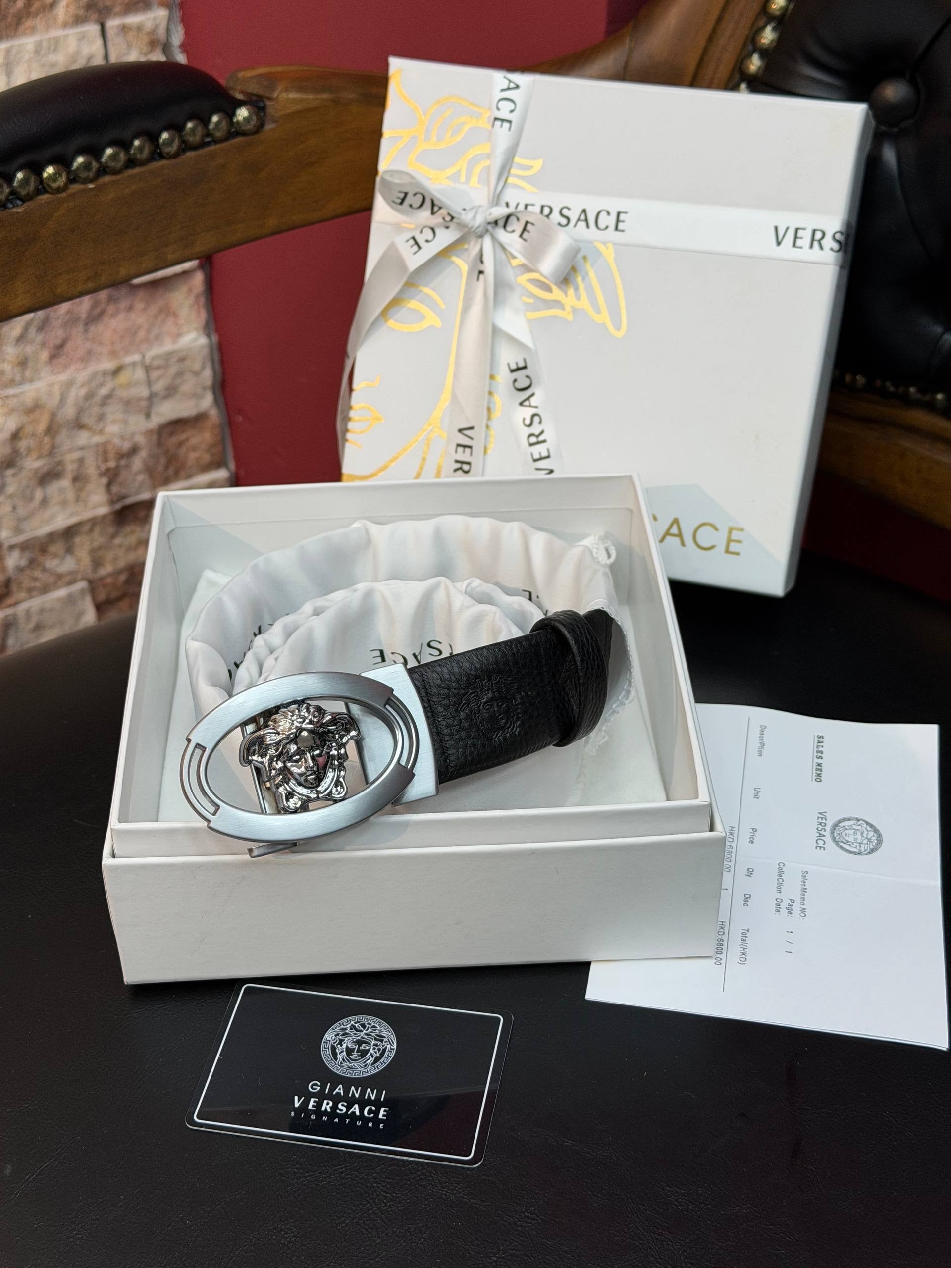 Versace İthal Kemer Silver Aksesuar 3,7 cm