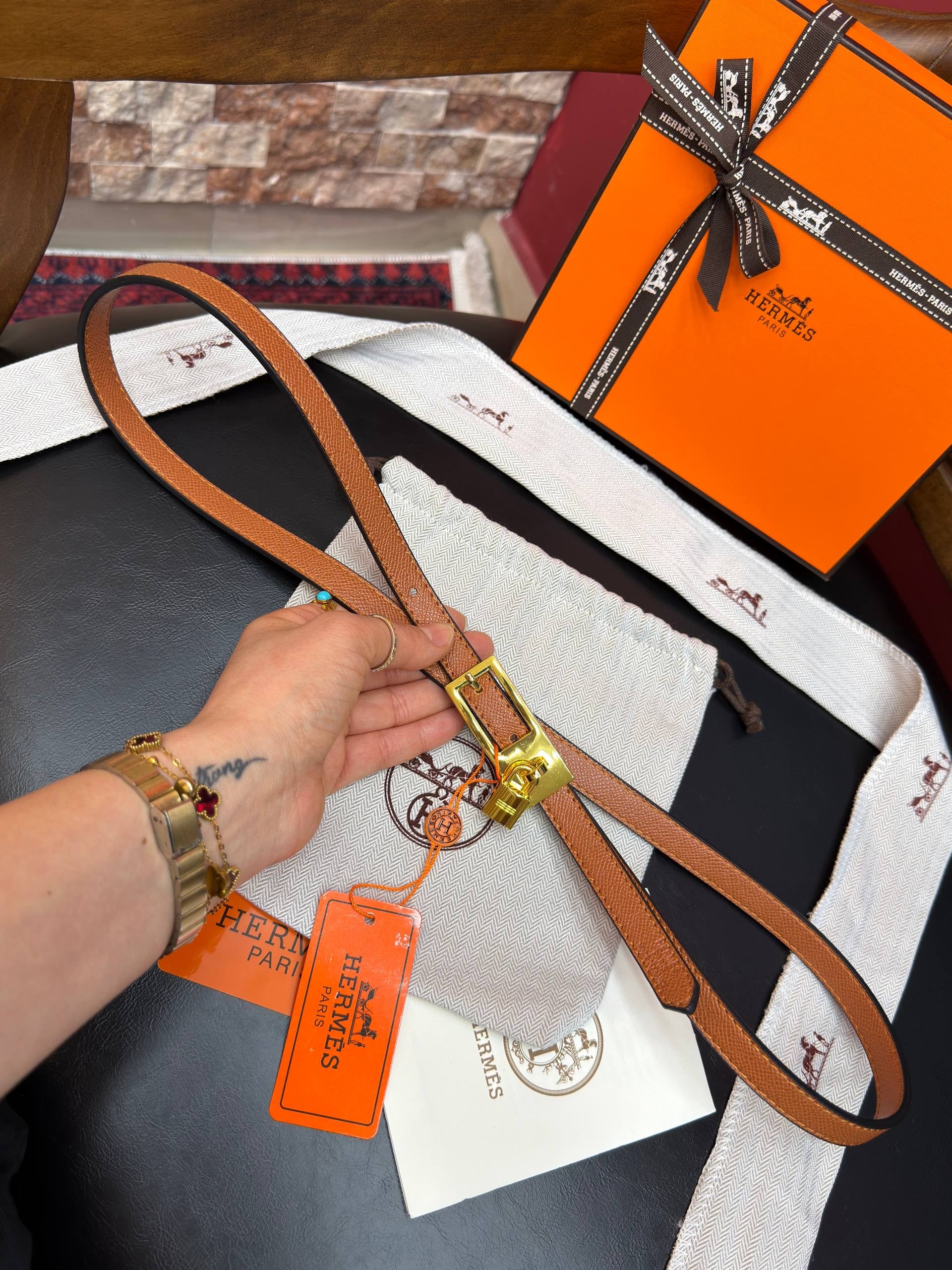 Hermes İthal Kemer Gold Aksesuar 1.7 cm