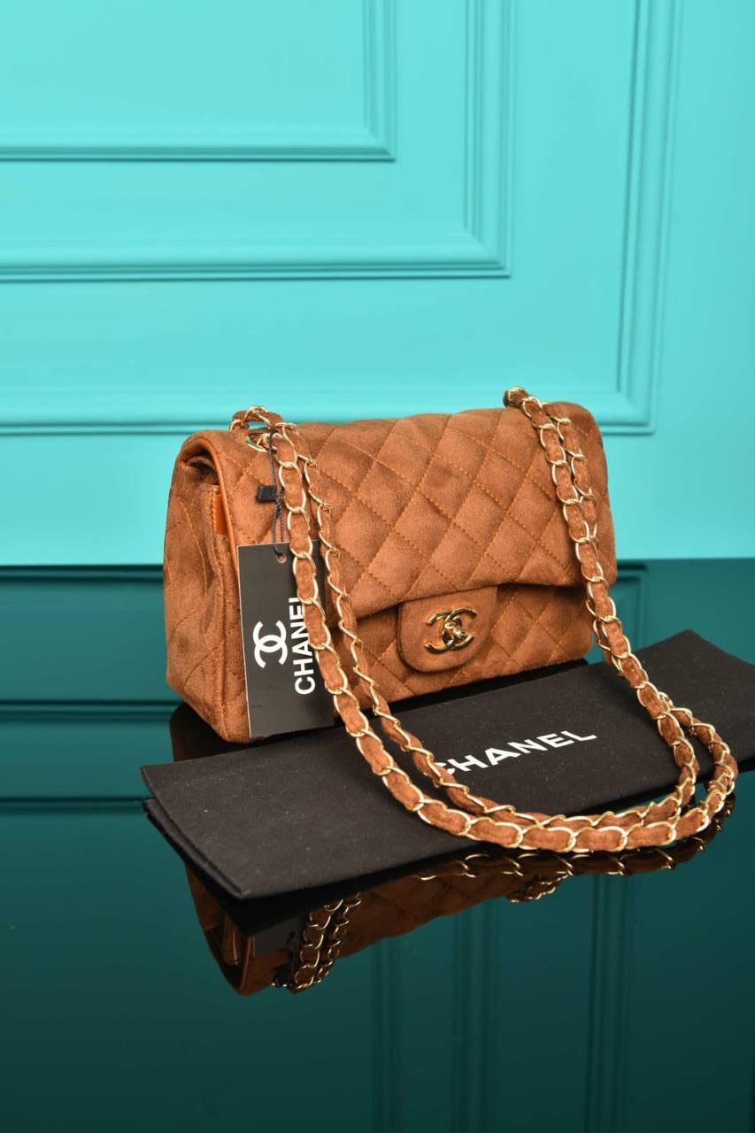 CHANEL - 2.55 Double Flap Bag in Suede (5 Renk)