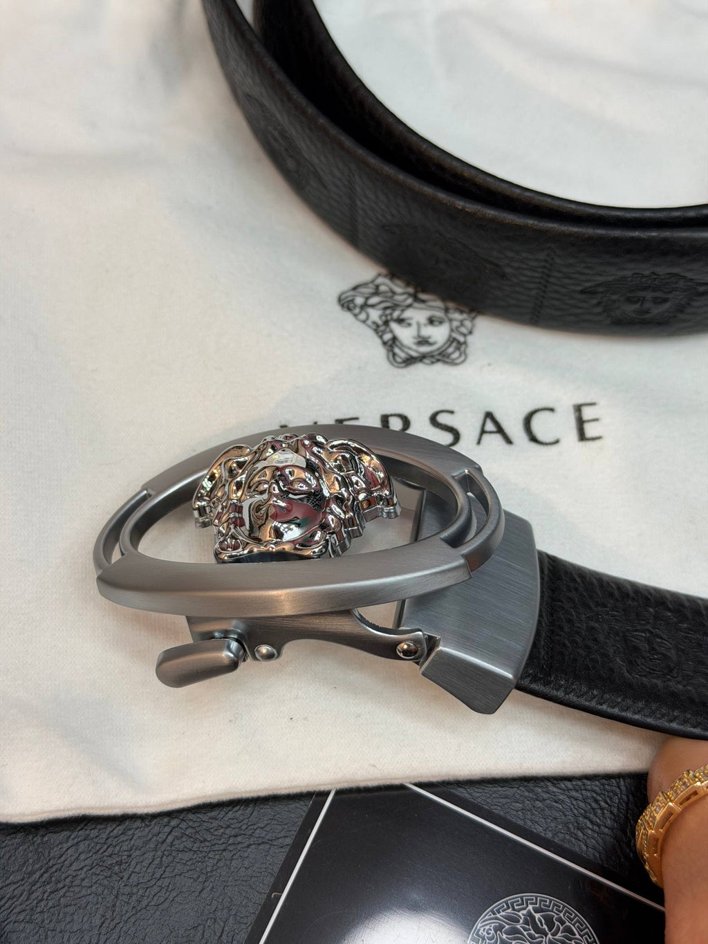 Versace İthal Kemer Silver Aksesuar 3,7 cm