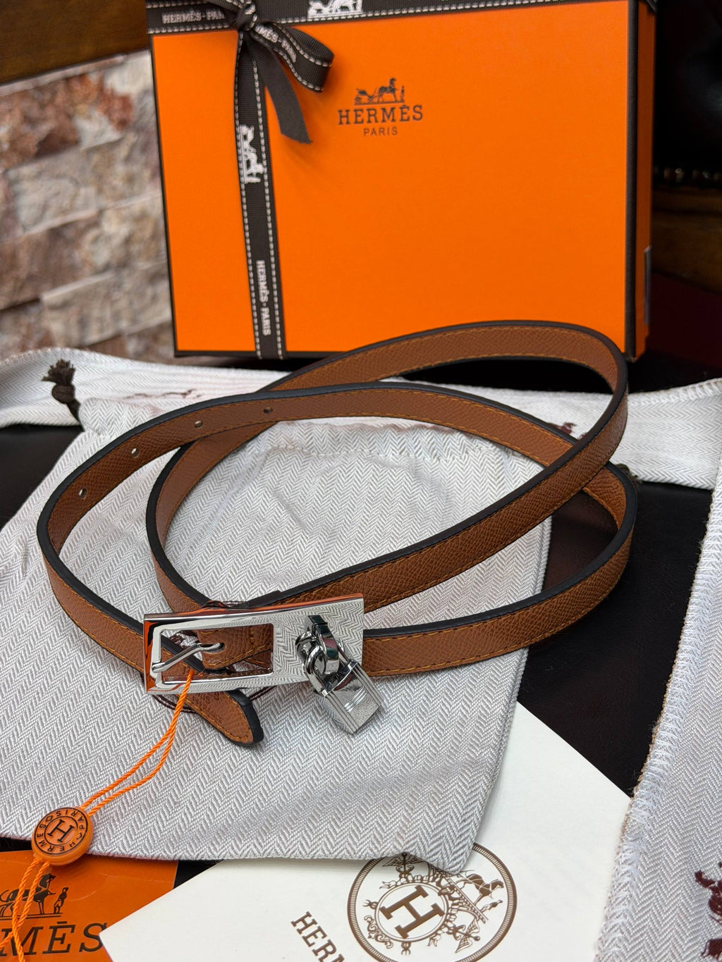 Hermes İthal Kemer Silver Aksesuar 1.7 cm