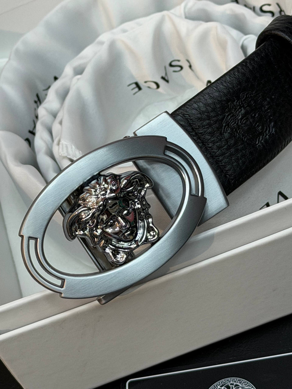 Versace İthal Kemer Silver Aksesuar 3,7 cm
