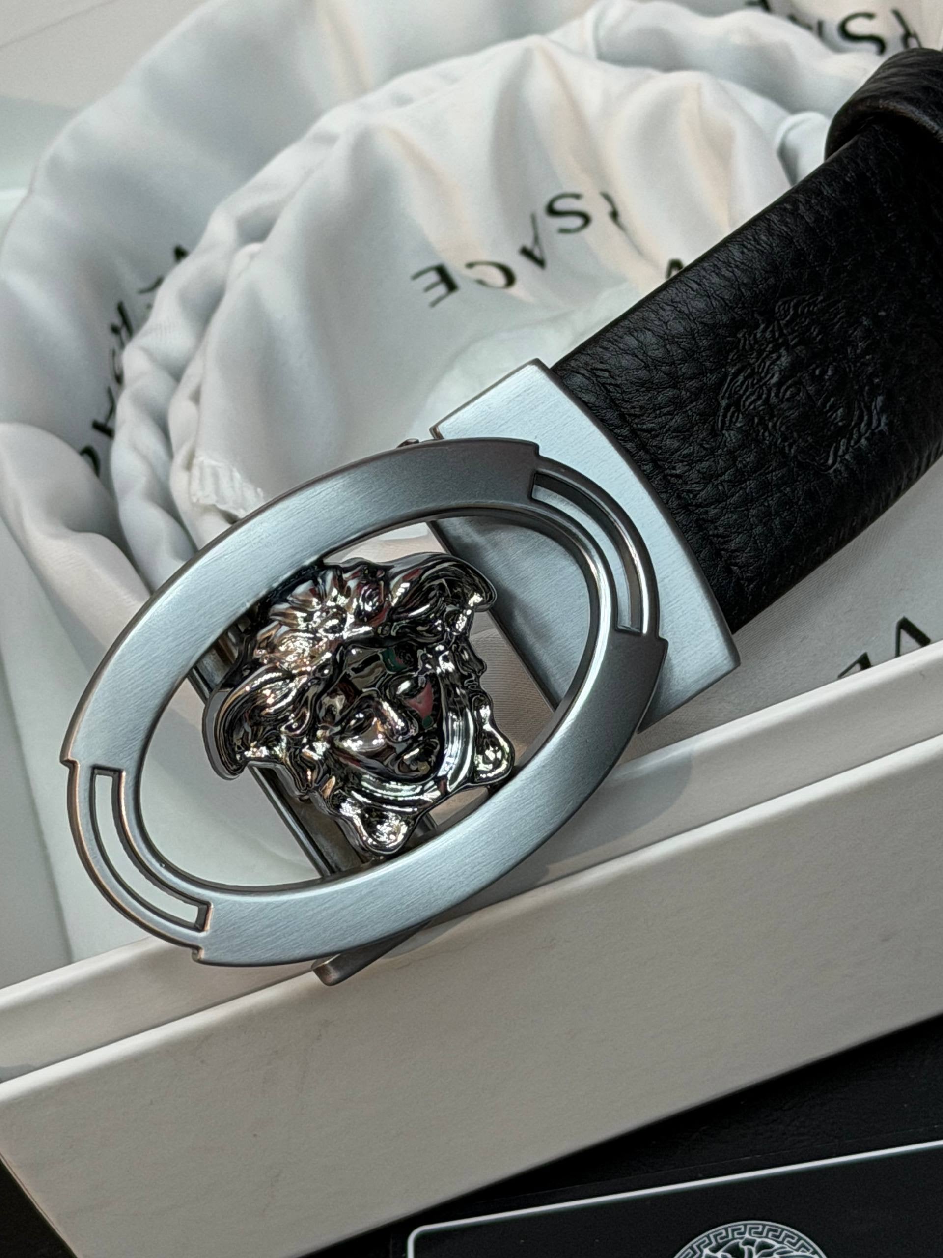Versace İthal Kemer Silver Aksesuar 3,7 cm