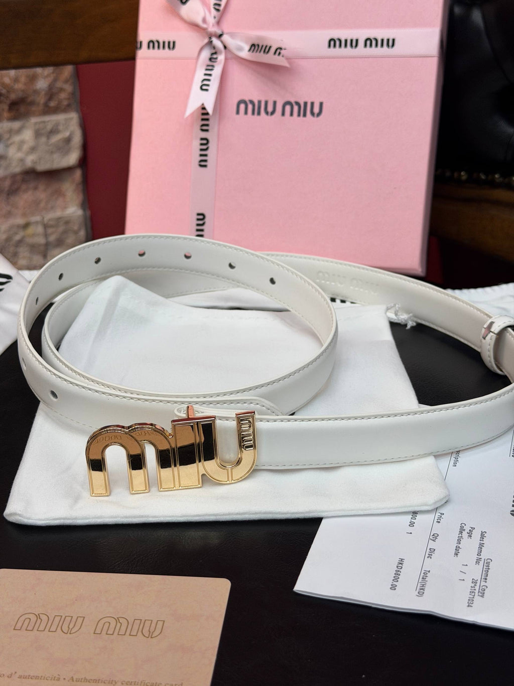 MiuMiu İthal Kemer 2,5 cm