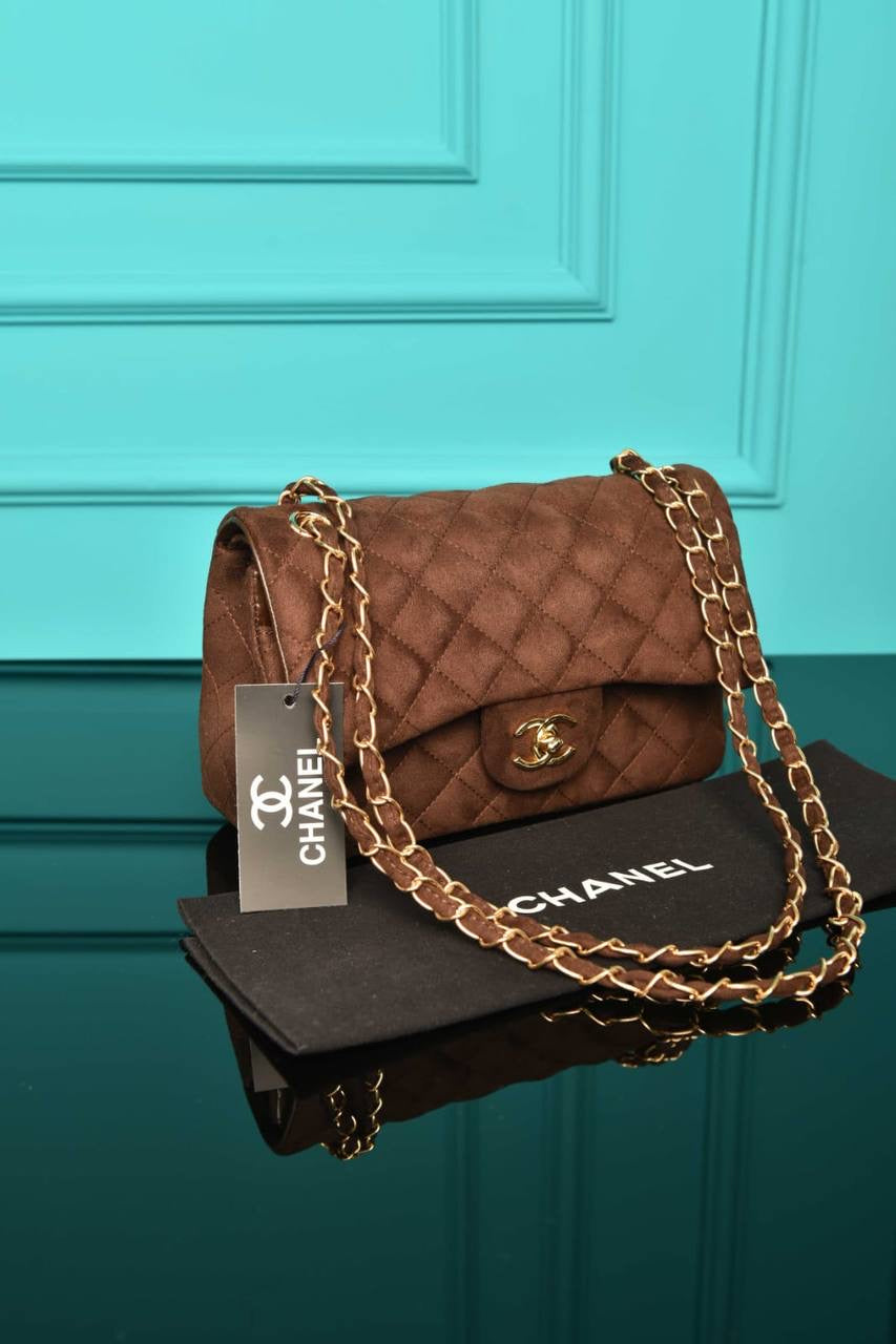CHANEL - 2.55 Double Flap Bag in Suede (5 Renk)