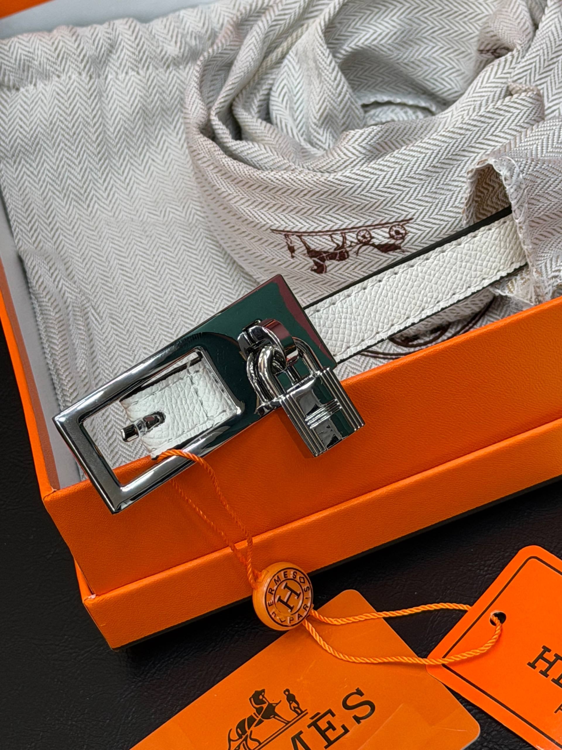 Hermes İthal Kemer Silver Aksesuar 1.7 cm