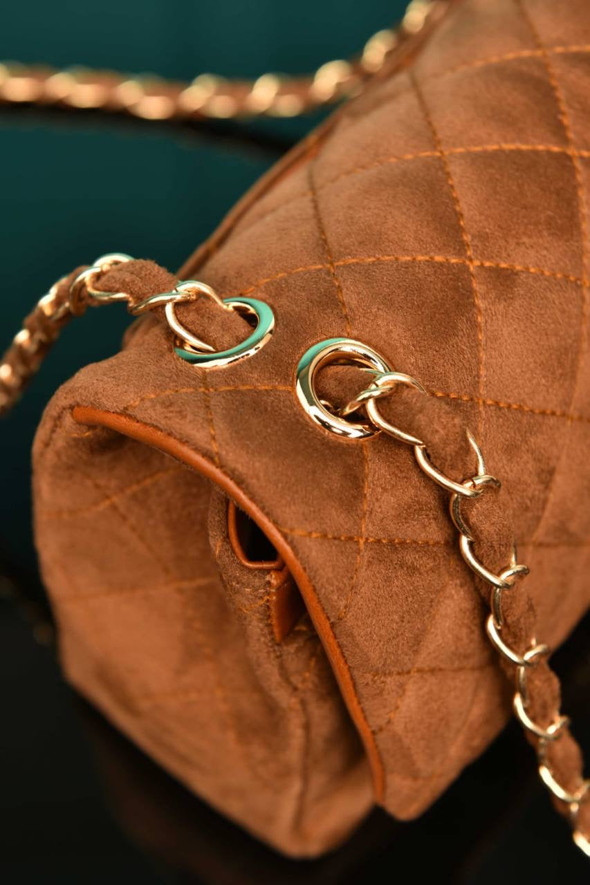 CHANEL - 2.55 Double Flap Bag in Suede (5 Renk)