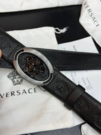 Versace İthal Kemer Siyah Aksesuar 3,7 cm