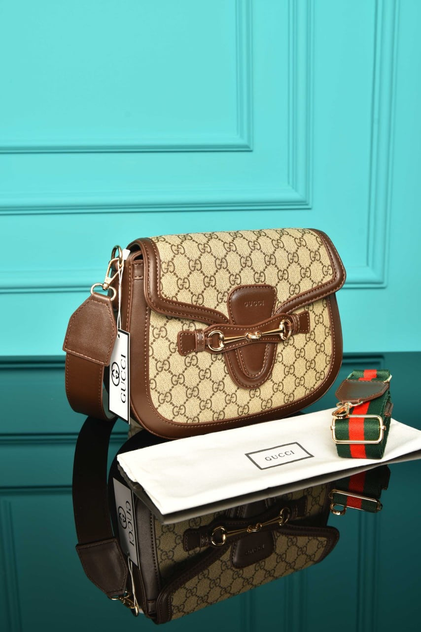 GUCCI - Horsebit Shoulder Bag in Leather (4 Renk)