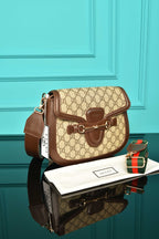 GUCCI - Horsebit Shoulder Bag in Leather (4 Renk)