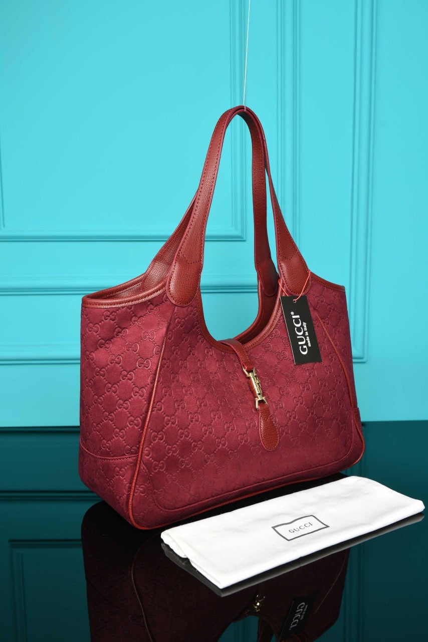 GUCCI - Mercato Small Tote Bag in Suede (5 Renk)