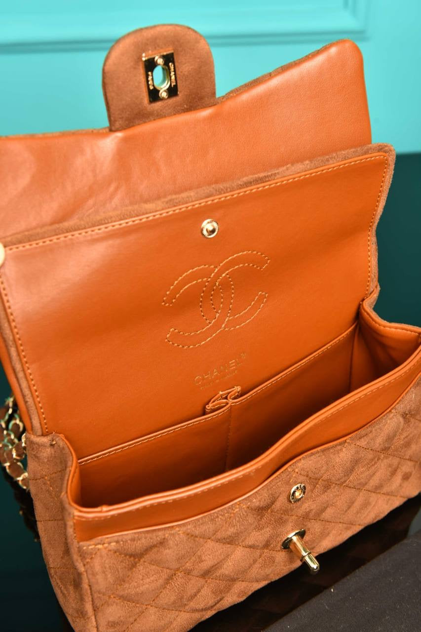 CHANEL - 2.55 Double Flap Bag in Suede (5 Renk)