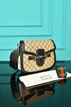GUCCI - Horsebit Shoulder Bag in Leather (4 Renk)