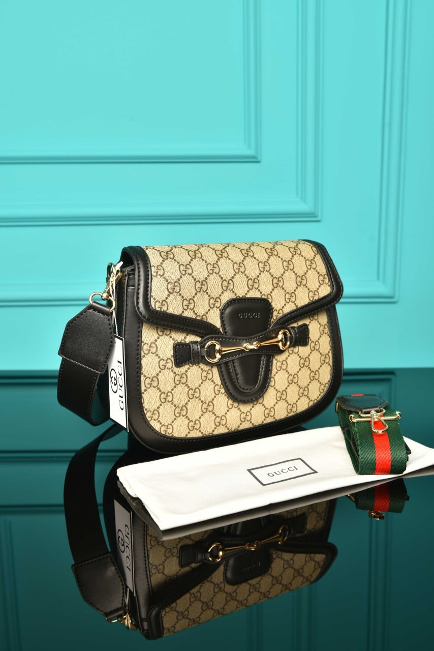 GUCCI - Horsebit Shoulder Bag in Leather (4 Renk)