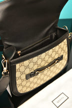GUCCI - Horsebit Shoulder Bag in Leather (4 Renk)