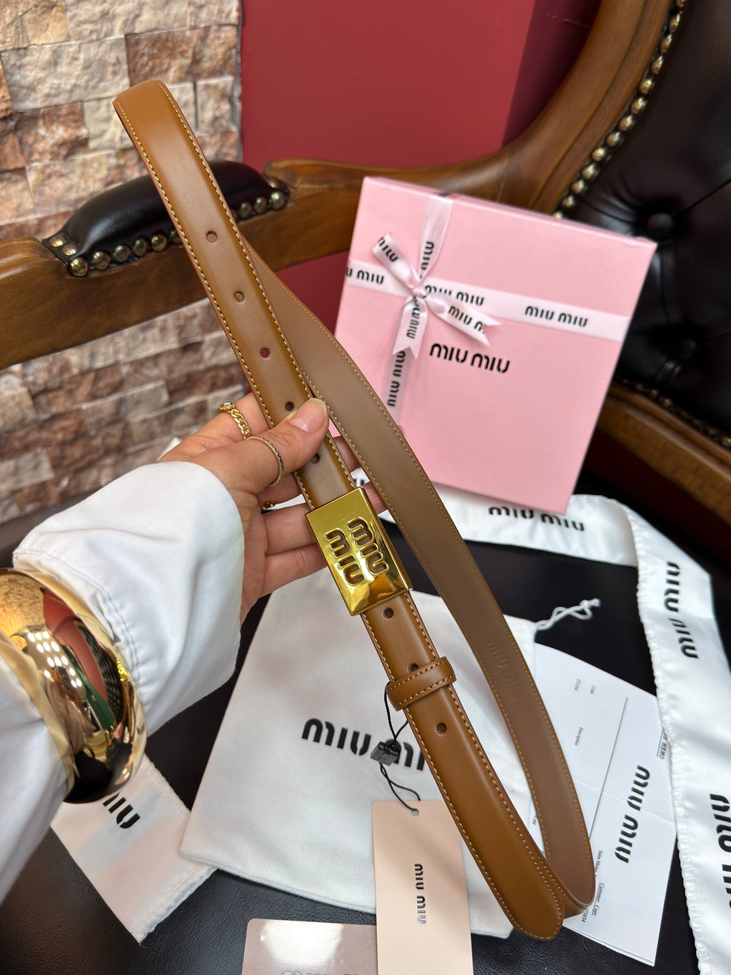 MiuMiu İthal Kemer 2,5 cm