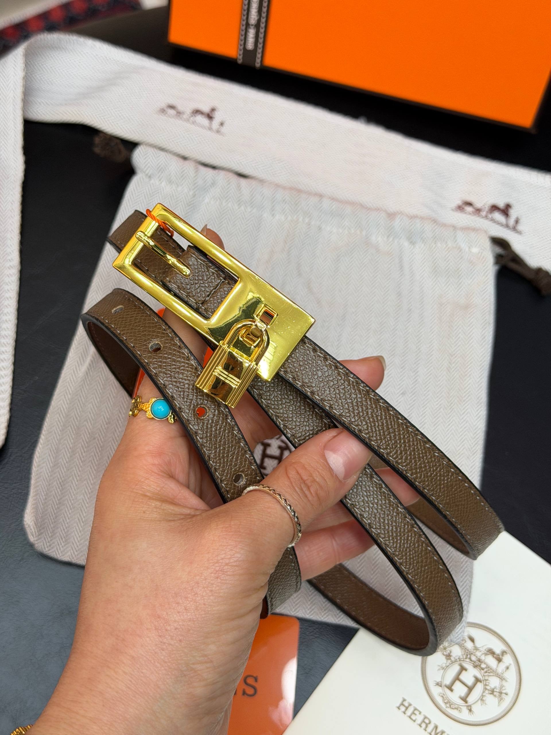 Hermes İthal Kemer Gold Aksesuar 1.7 cm