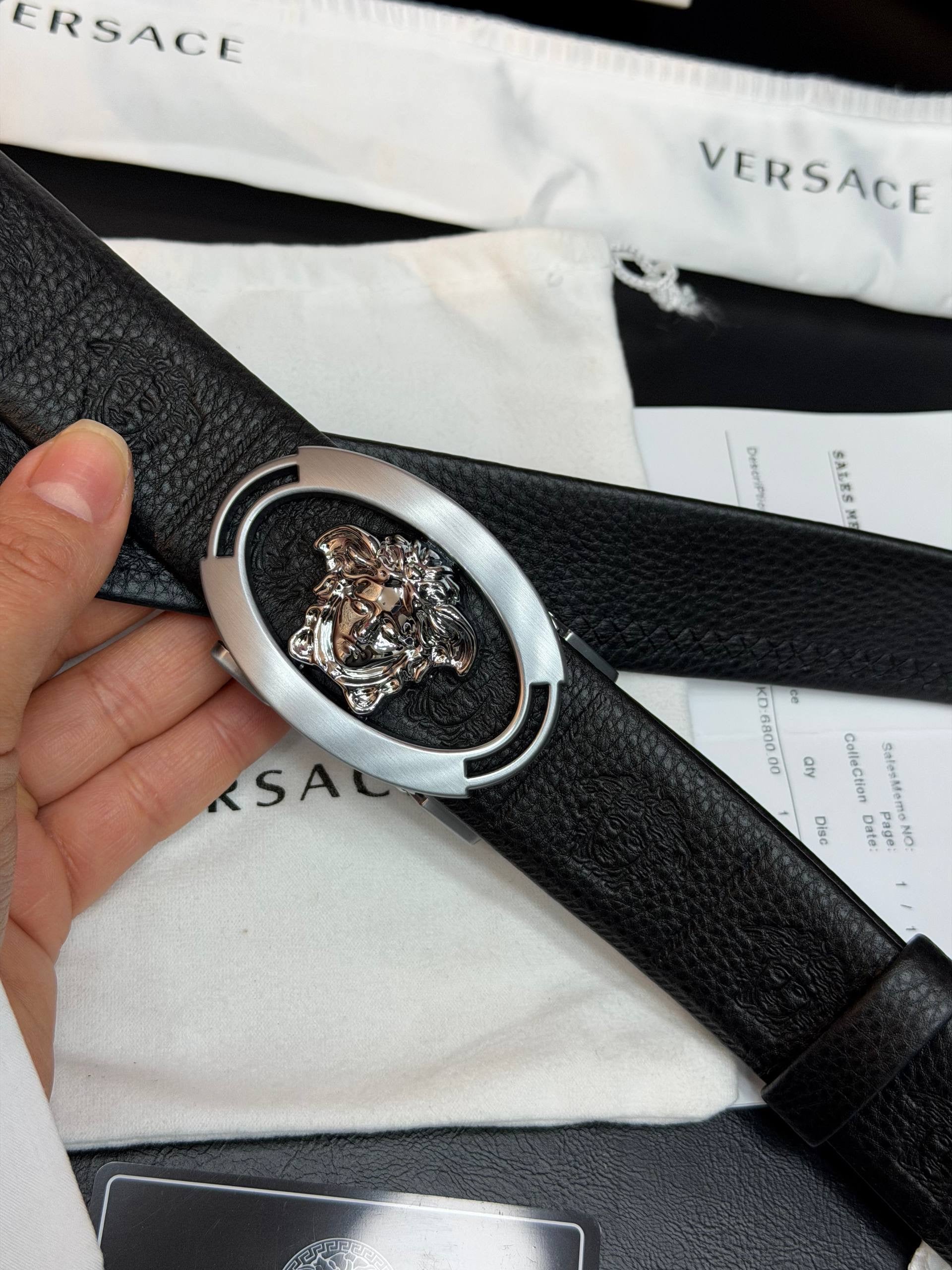 Versace İthal Kemer Silver Aksesuar 3,7 cm