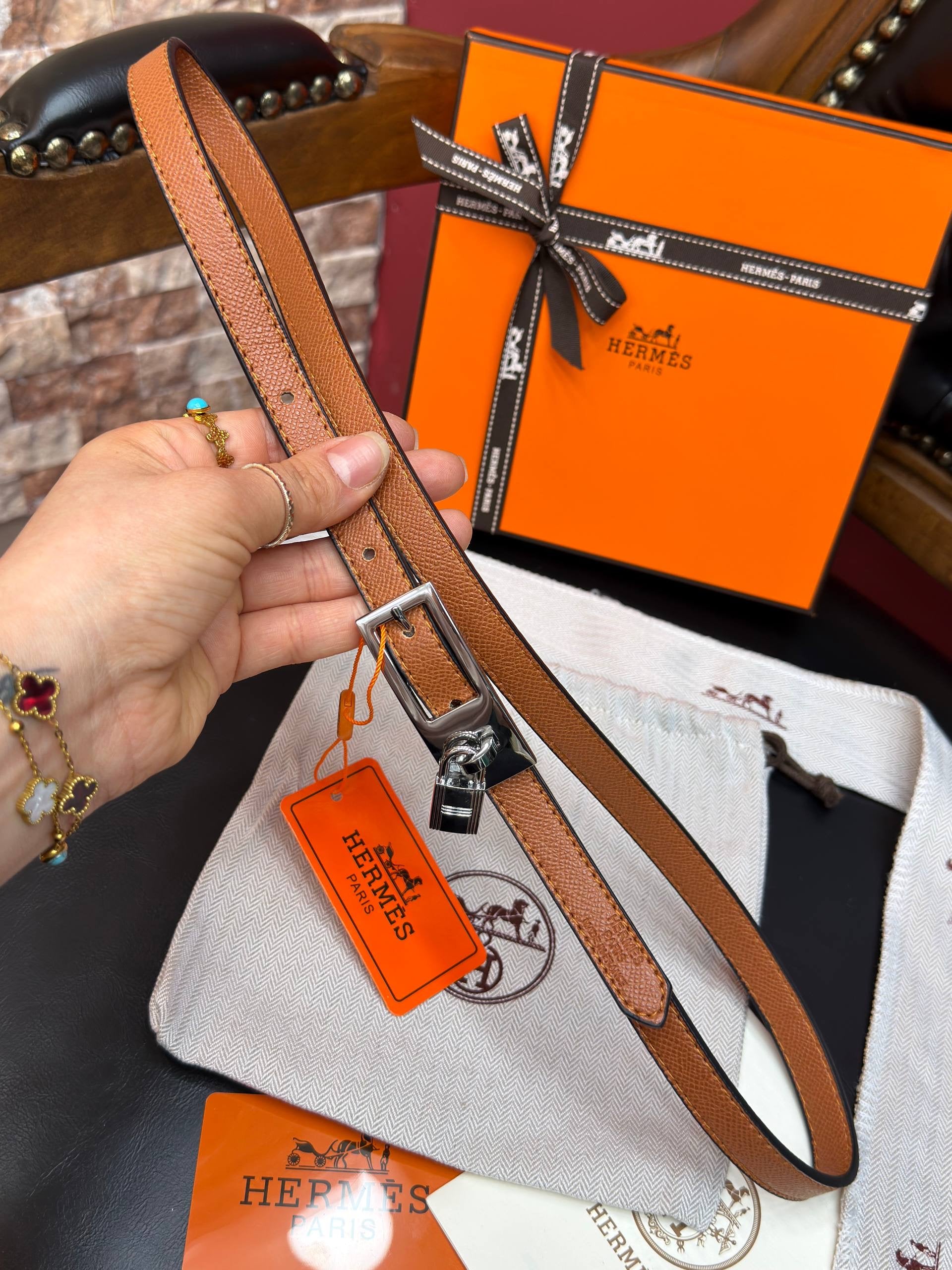 Hermes İthal Kemer Silver Aksesuar 1.7 cm