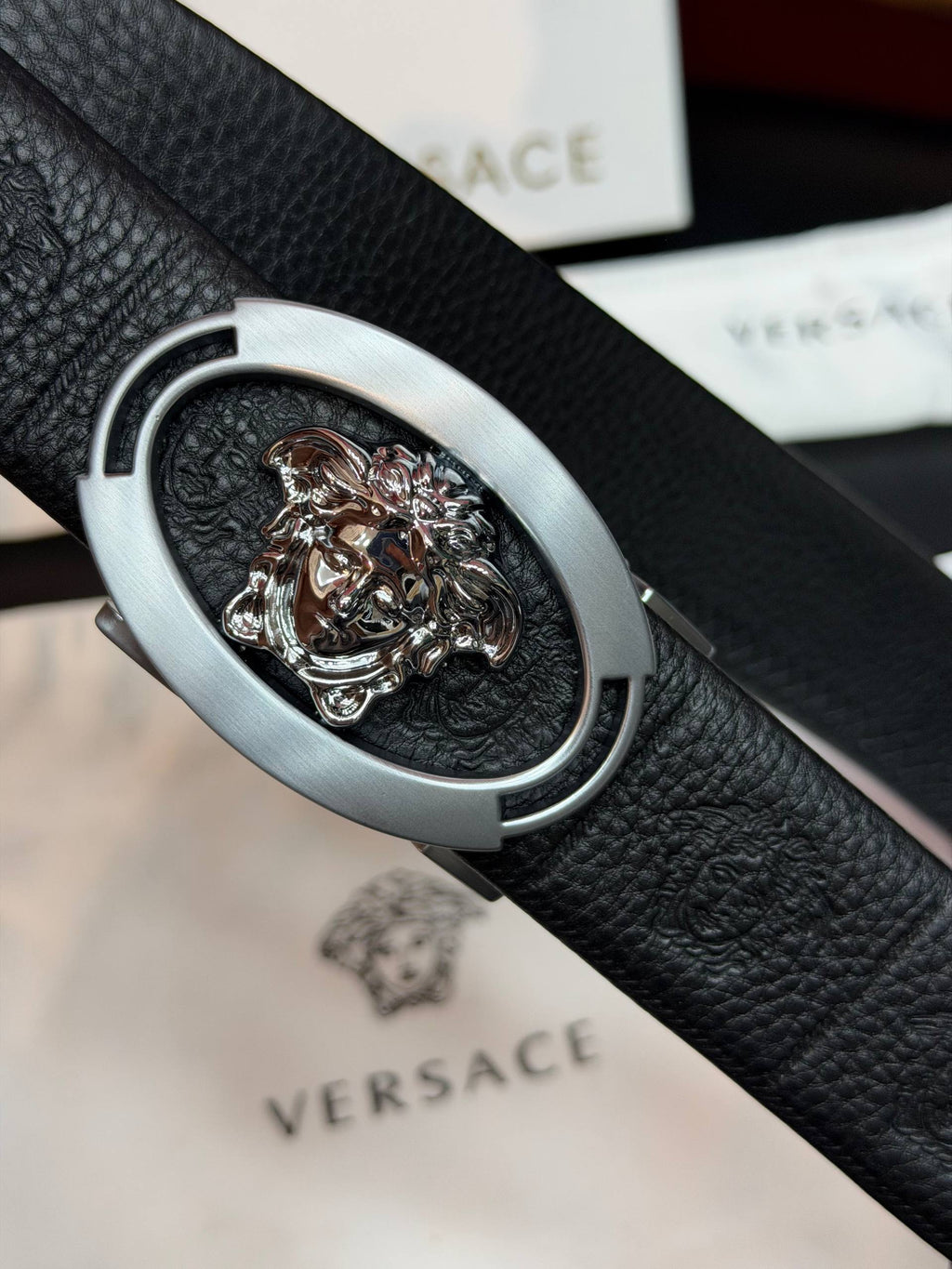 Versace İthal Kemer Silver Aksesuar 3,7 cm