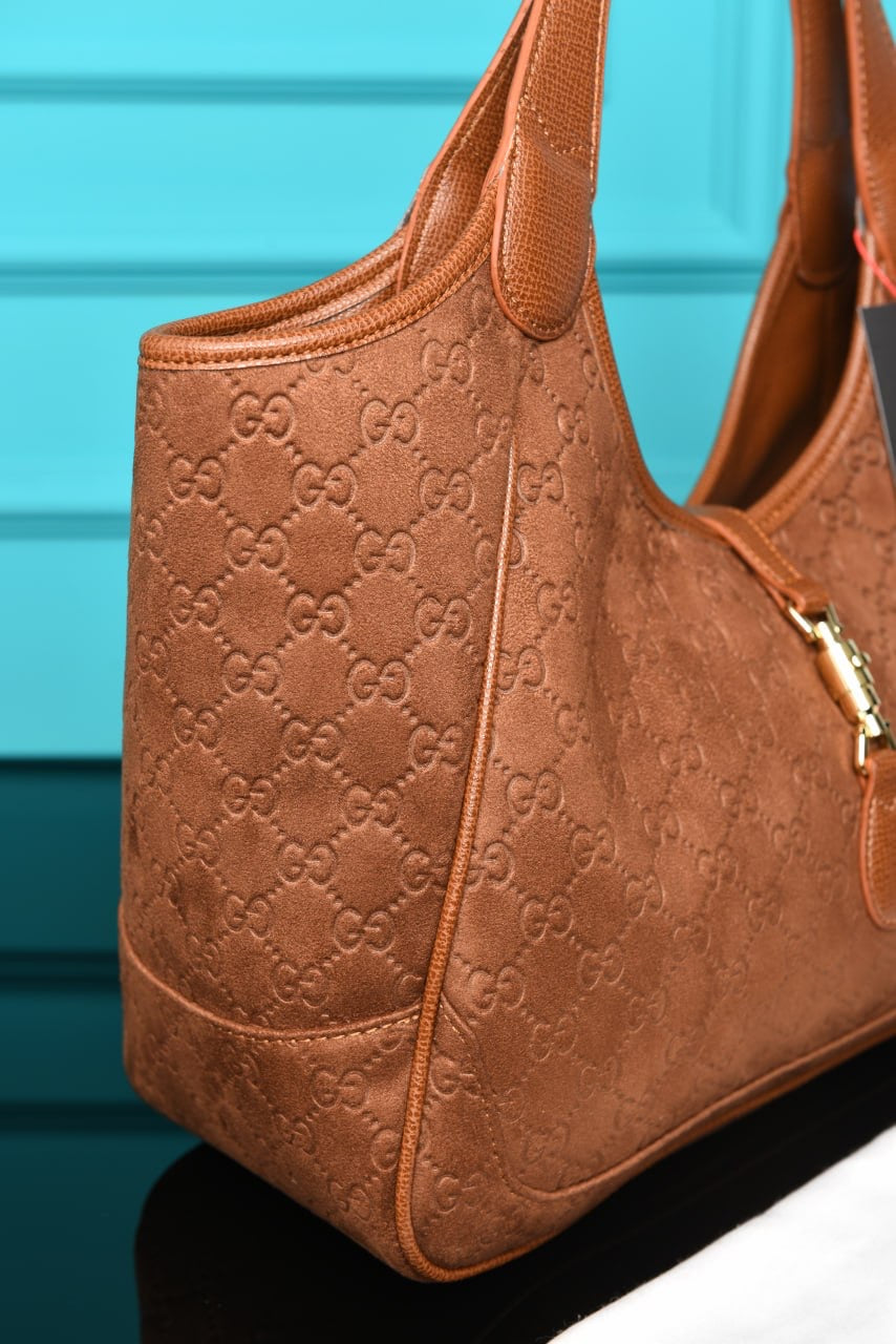 GUCCI - Mercato Small Tote Bag in Suede (5 Renk)