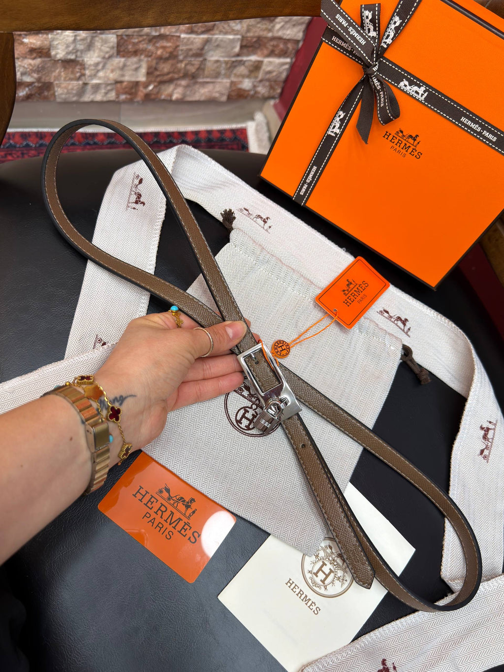 Hermes İthal Kemer Silver Aksesuar 1.7 cm