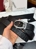 Versace İthal Kemer Siyah Aksesuar 3,7 cm